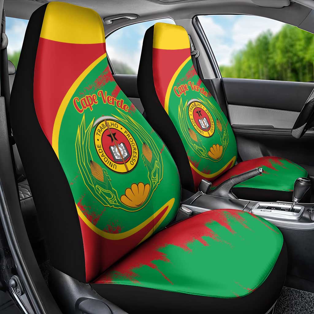Cape Verde 1975-1992 Car Seat Cover Coat Of Arms Grunge Style