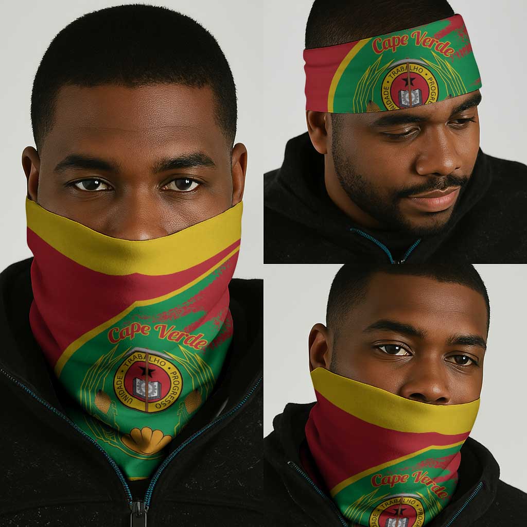 Cape Verde 1975-1992 Neck Gaiter Coat Of Arms Grunge Style LT14