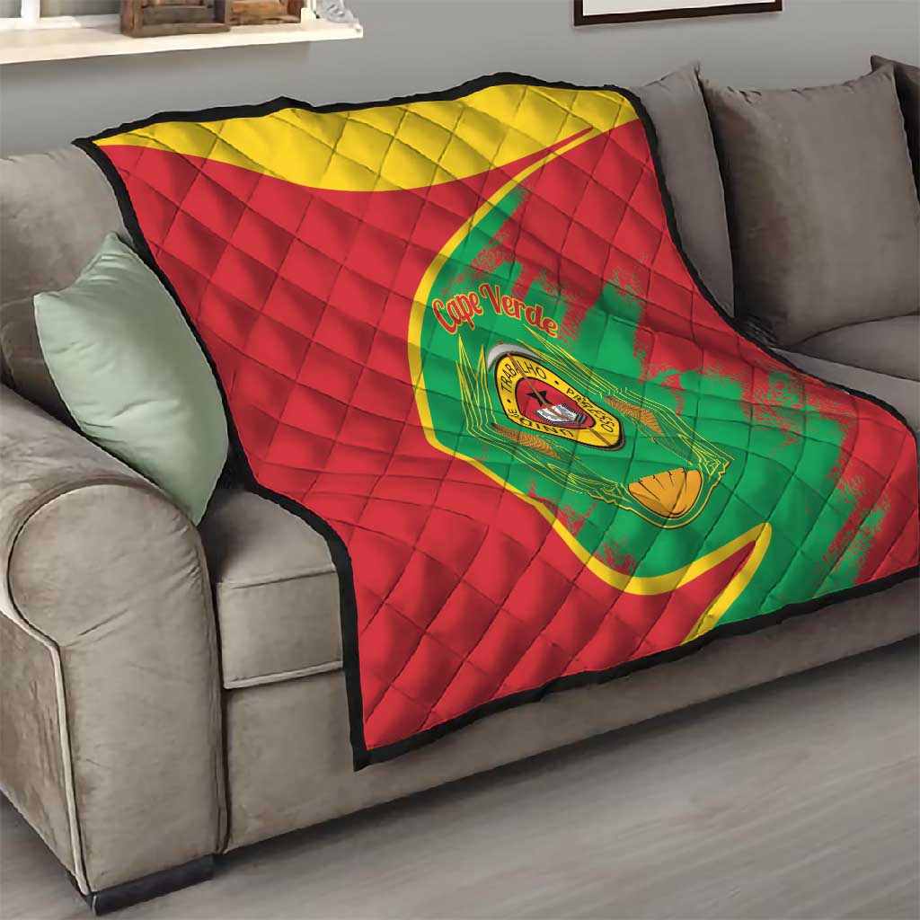 Cape Verde 1975-1992 Quilt Coat Of Arms Grunge Style