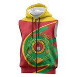 Cape Verde 1975-1992 Sleeveless Zip Hoodie Coat Of Arms Grunge Style - African Pride