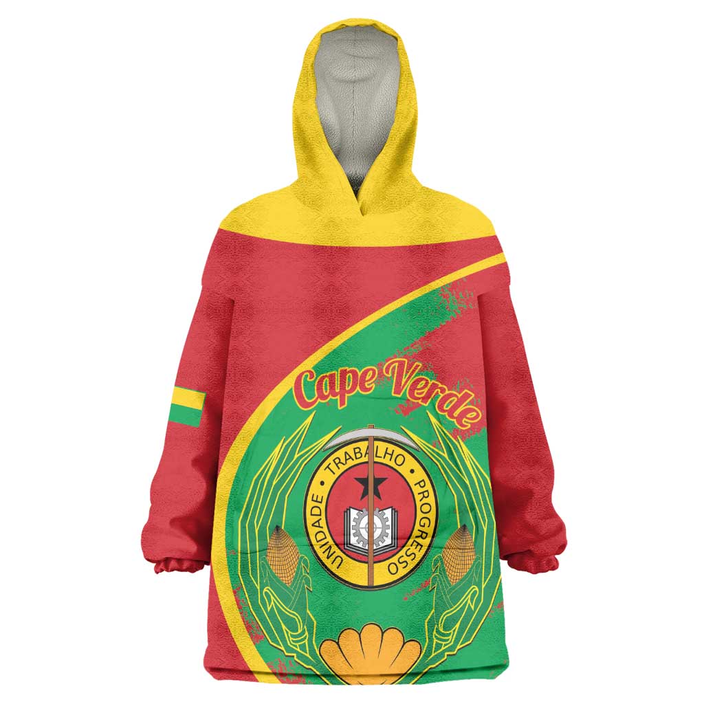Cape Verde 1975-1992 Wearable Blanket Hoodie Coat Of Arms Grunge Style