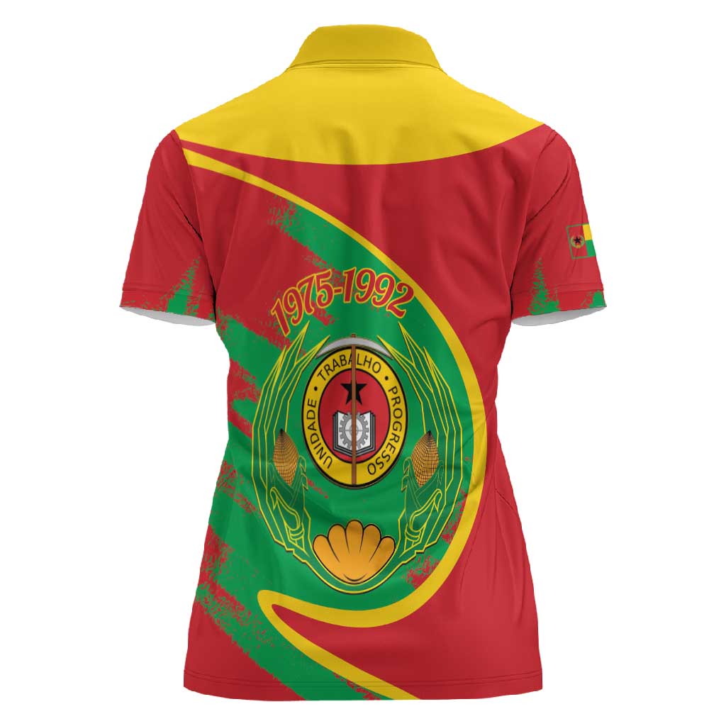 Cape Verde 1975-1992 Women Polo Shirt Coat Of Arms Grunge Style