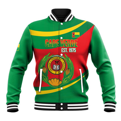 Cape Verde 1975-1992 Baseball Jacket Unidade Trabalho Progresso