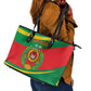 Cape Verde 1975-1992 Leather Tote Bag Unidade Trabalho Progresso