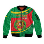 Cape Verde 1975-1992 Sleeve Zip Bomber Jacket Unidade Trabalho Progresso