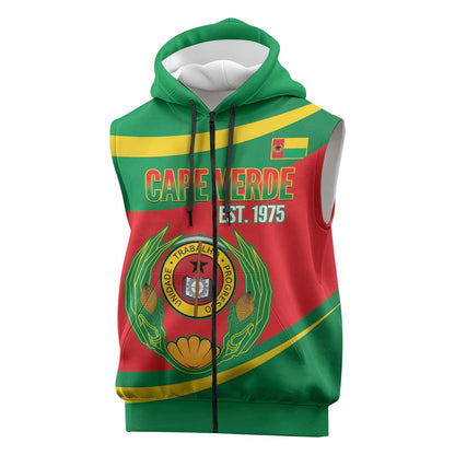 Cape Verde 1975-1992 Sleeveless Zip Hoodie Unidade Trabalho Progresso - African Pride