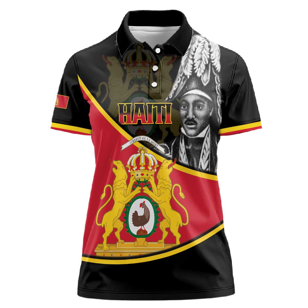 First Empire Of Haiti 1804-1806 Women Polo Shirt Jean-Jacques Dessalines Liberte ou la Mort!