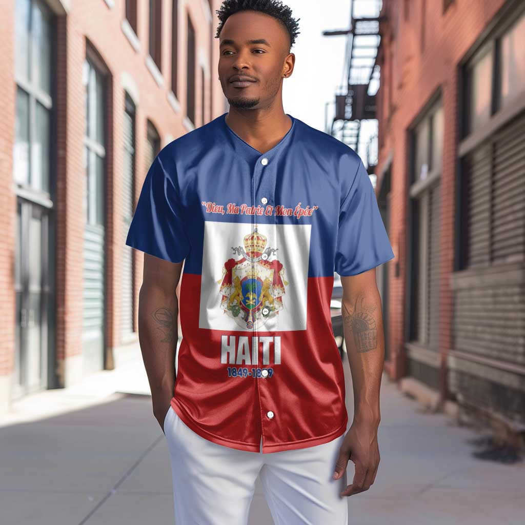 Personalised Second Empire of Haiti 1849-1859 Baseball Jersey Anpi an Ayiti Flag Style