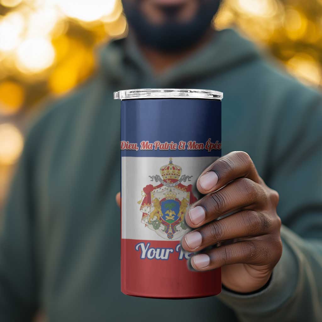 Personalised Second Empire of Haiti 1849-1859 4 in 1 Can Cooler Tumbler Anpi an Ayiti Flag Style