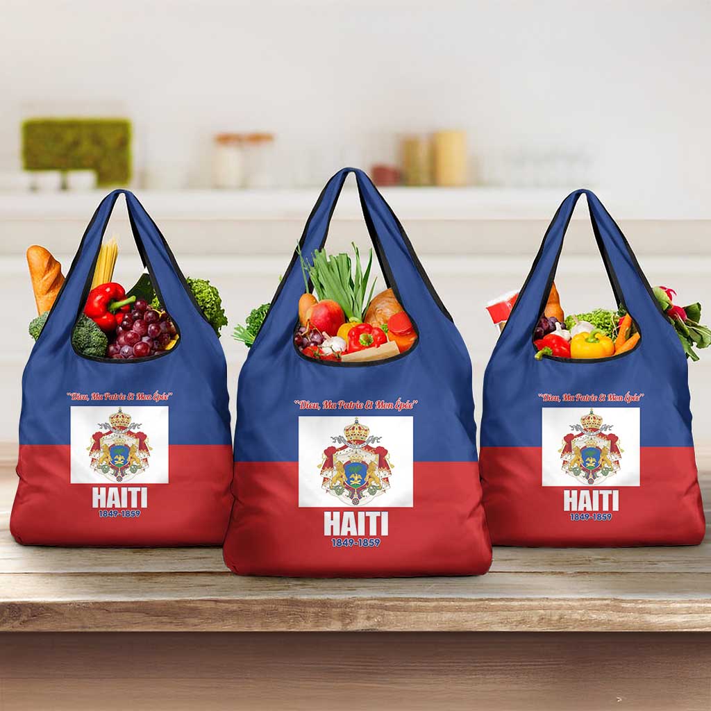 Second Empire of Haiti 1849-1859 Grocery Bag Anpi an Ayiti Flag Style