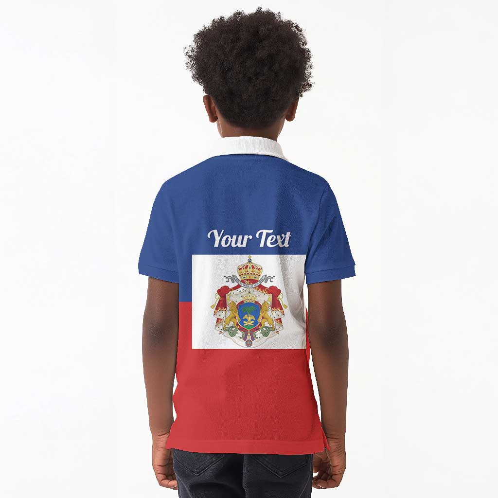 Personalised Second Empire of Haiti 1849-1859 Kid Polo Shirt Anpi an Ayiti Flag Style