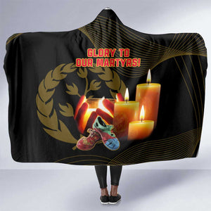 20 June Eritrea Martyrs Day Hooded Blanket Glory To Our Martyrs