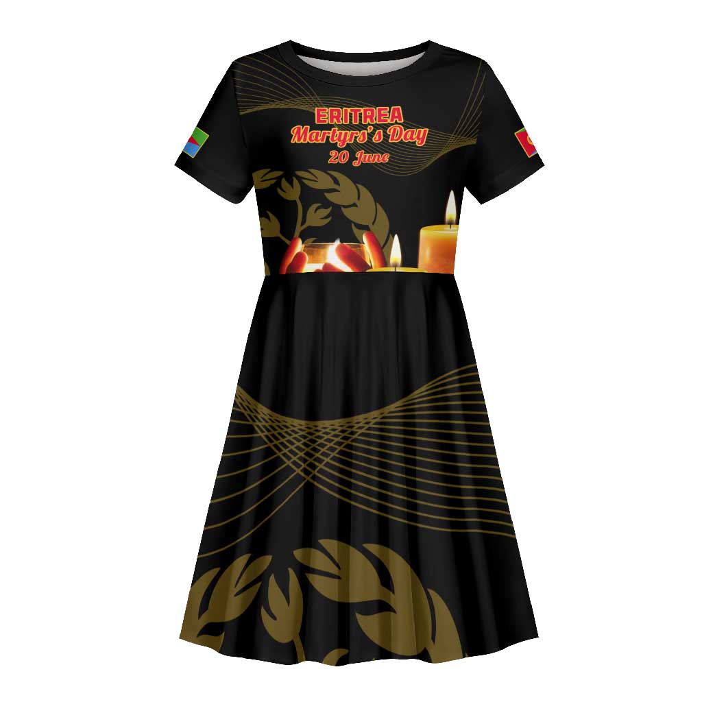 20 June Eritrea Martyrs Day Kid Short Sleeve Dress Glory To Our Martyrs