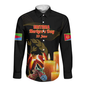 20 June Eritrea Martyrs Day Long Sleeve Button Shirt Glory To Our Martyrs