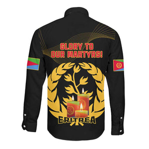 20 June Eritrea Martyrs Day Long Sleeve Button Shirt Glory To Our Martyrs