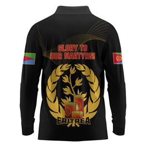 20 June Eritrea Martyrs Day Long Sleeve Polo Shirt Glory To Our Martyrs