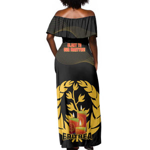 20 June Eritrea Martyrs Day Off Shoulder Maxi Dress Glory To Our Martyrs