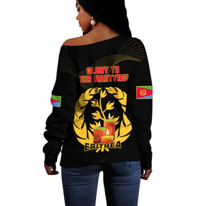 20 June Eritrea Martyrs Day Off Shoulder Sweater Glory To Our Martyrs