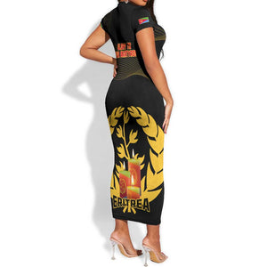 20 June Eritrea Martyrs Day Short Sleeve Bodycon Dress Glory To Our Martyrs