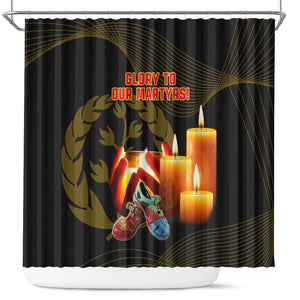 20 June Eritrea Martyrs Day Shower Curtain Glory To Our Martyrs