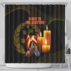 20 June Eritrea Martyrs Day Shower Curtain Glory To Our Martyrs