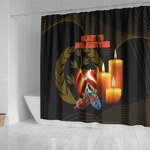 20 June Eritrea Martyrs Day Shower Curtain Glory To Our Martyrs