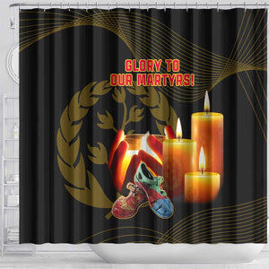 20 June Eritrea Martyrs Day Shower Curtain Glory To Our Martyrs