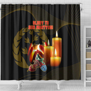 20 June Eritrea Martyrs Day Shower Curtain Glory To Our Martyrs