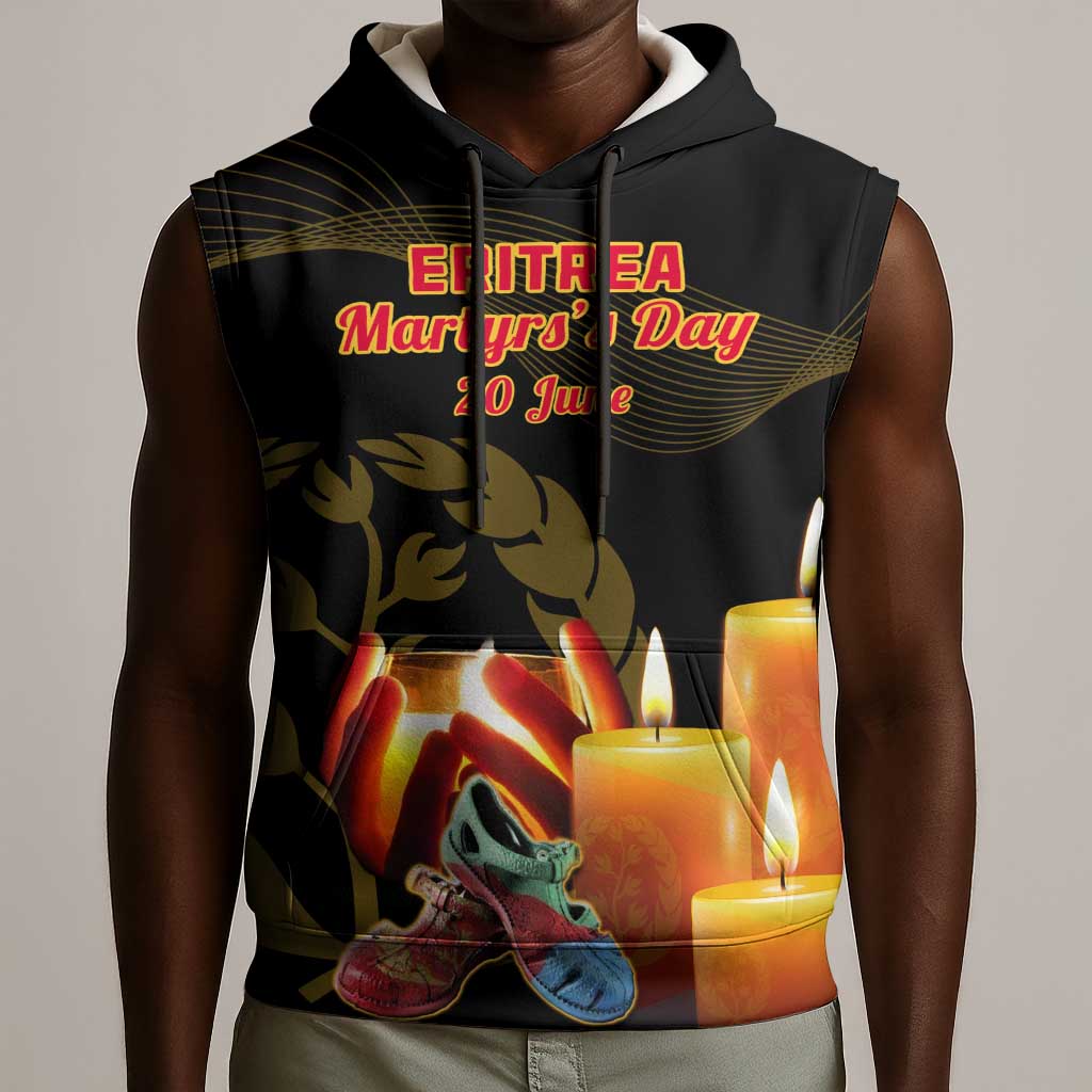 20 June Eritrea Martyrs Day Sleeveless Hoodie Glory To Our Martyrs - African Pride