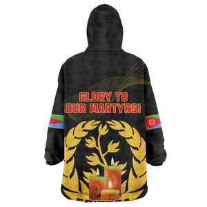 20 June Eritrea Martyrs Day Wearable Blanket Hoodie Glory To Our Martyrs