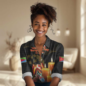 20 June Eritrea Martyrs Day Women Casual Shirt Glory To Our Martyrs