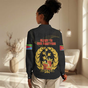 20 June Eritrea Martyrs Day Women Casual Shirt Glory To Our Martyrs