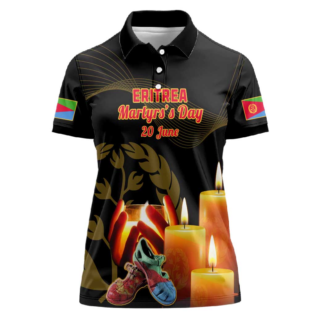 20 June Eritrea Martyrs Day Women Polo Shirt Glory To Our Martyrs