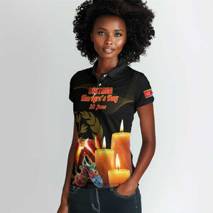 20 June Eritrea Martyrs Day Women Polo Shirt Glory To Our Martyrs