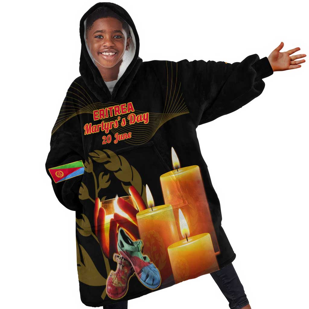 Personalised 20 June Eritrea Martyrs Day KId Wearable Blanket Hoodie Glory To Our Martyrs