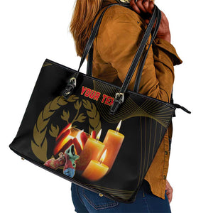 Personalised 20 June Eritrea Martyrs Day Leather Tote Bag Glory To Our Martyrs