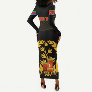 Personalised 20 June Eritrea Martyrs Day Long Sleeve Bodycon Dress Glory To Our Martyrs