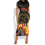 Personalised 20 June Eritrea Martyrs Day Short Sleeve Bodycon Dress Glory To Our Martyrs LT14