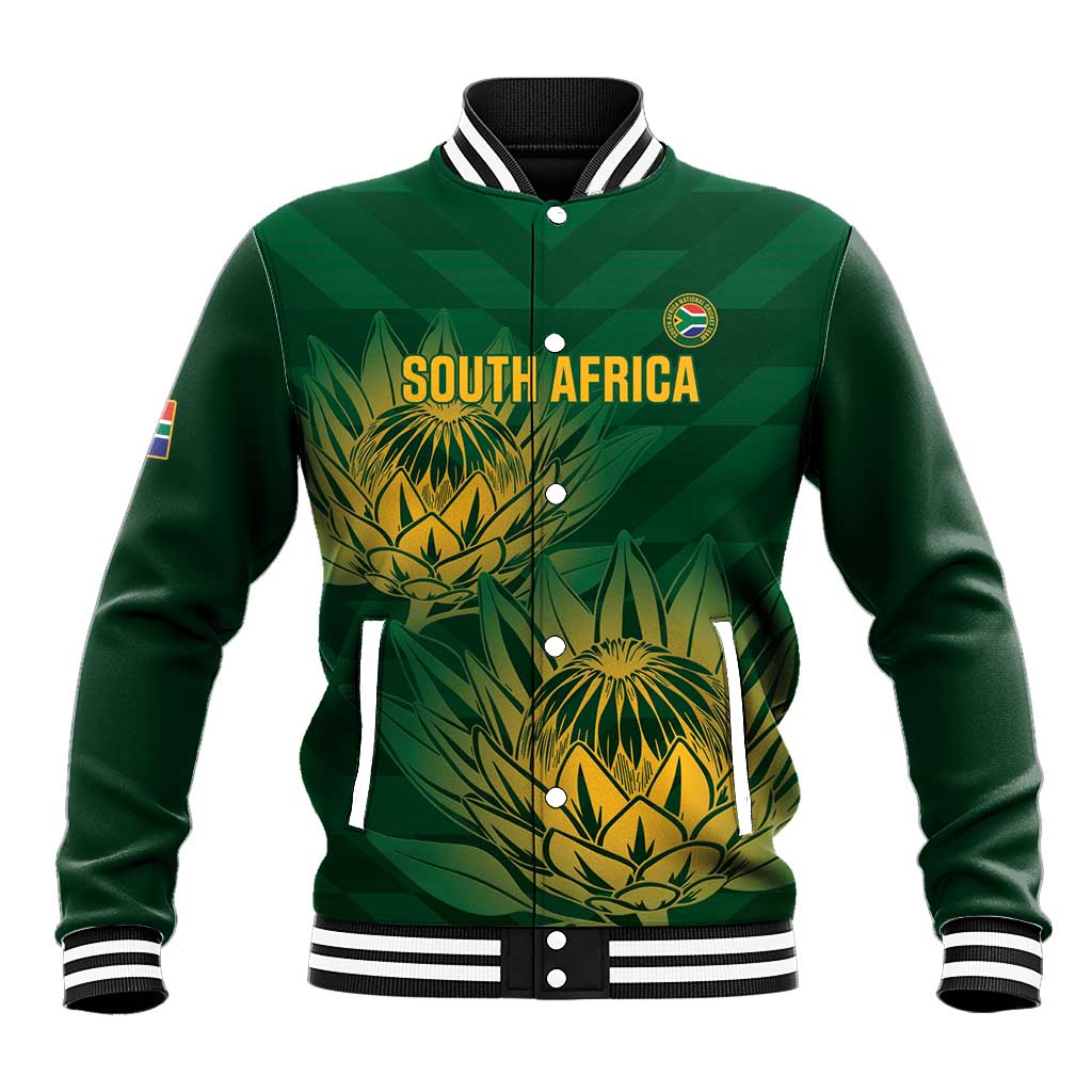 Custom South Africa Cricket Baseball Jacket Go Champions Proteas