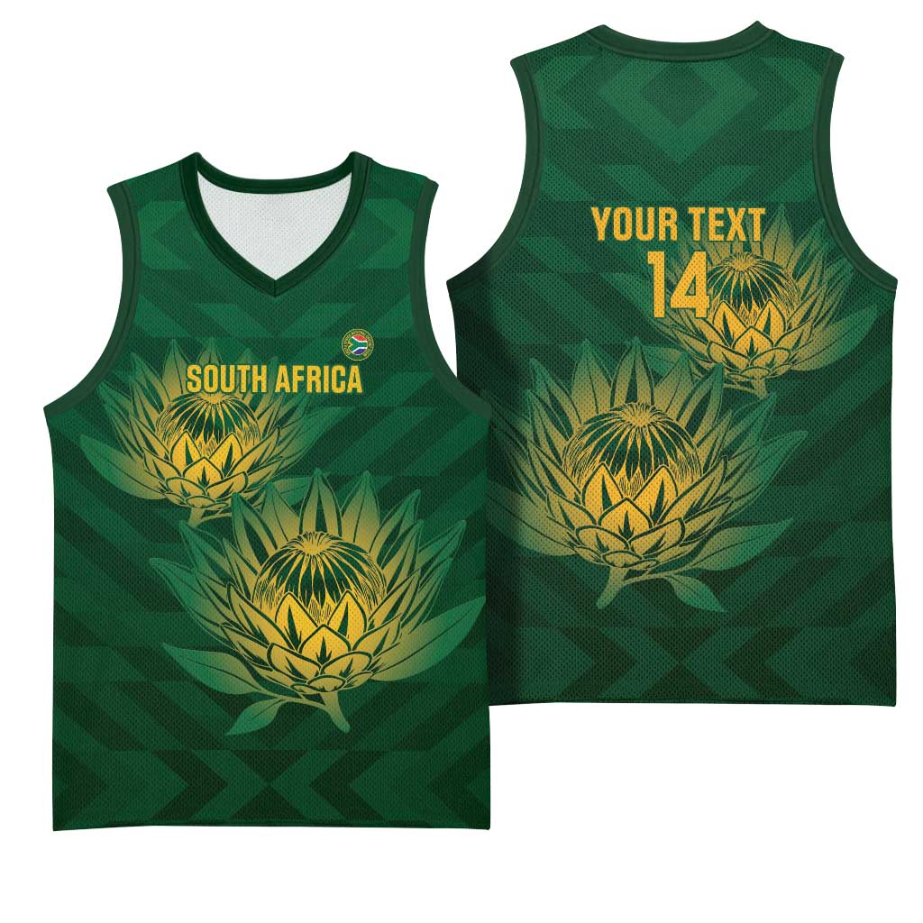 Custom South Africa Cricket Basketball Jersey Go Champions Proteas LT14