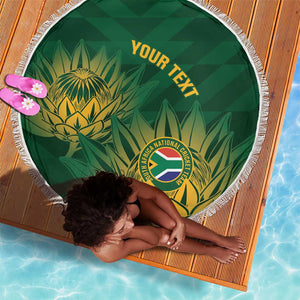 Custom South Africa Cricket Beach Blanket Go Champions Proteas