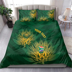 Custom South Africa Cricket Bedding Set Go Champions Proteas