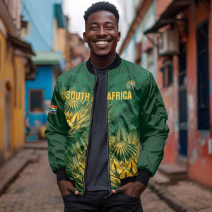 Custom South Africa Cricket Bomber Jacket Go Champions Proteas