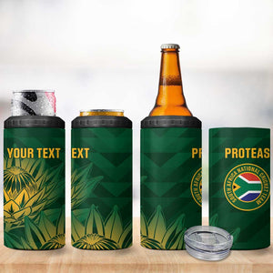 Custom South Africa Cricket 4 in 1 Can Cooler Tumbler Go Champions Proteas