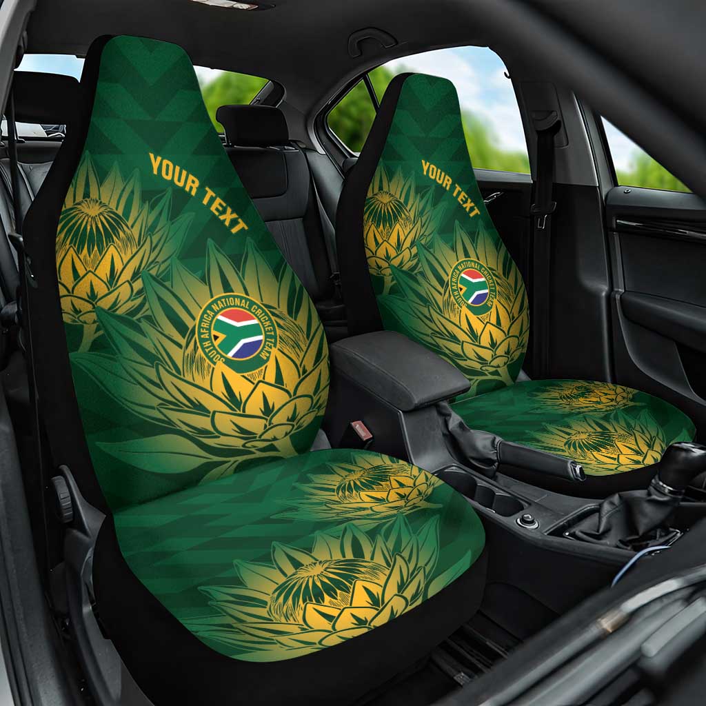 Custom South Africa Cricket Car Seat Cover Go Champions Proteas