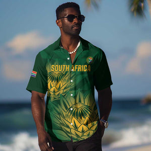 Custom South Africa Cricket Hawaiian Shirt Go Champions Proteas