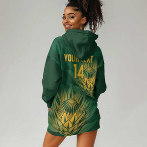 Custom South Africa Cricket Hoodie Dress Go Champions Proteas