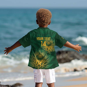 Custom South Africa Cricket Kid Hawaiian Shirt Go Champions Proteas