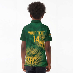 Custom South Africa Cricket Kid Polo Shirt Go Champions Proteas