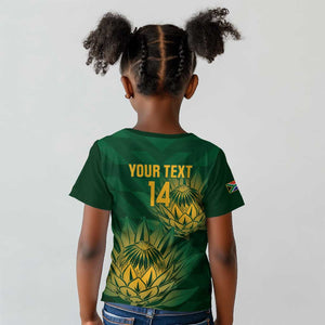 Custom South Africa Cricket Kid T shirt Go Champions Proteas